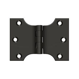 Solid Brass Parliament Hinge by Deltana - 3" x 4"  - Oil Rubbed Bronze - New York Hardware