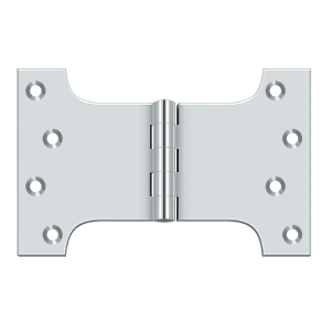 Solid Brass Parliament Hinge by Deltana - 4" x 6" - Polished Chrome - New York Hardware