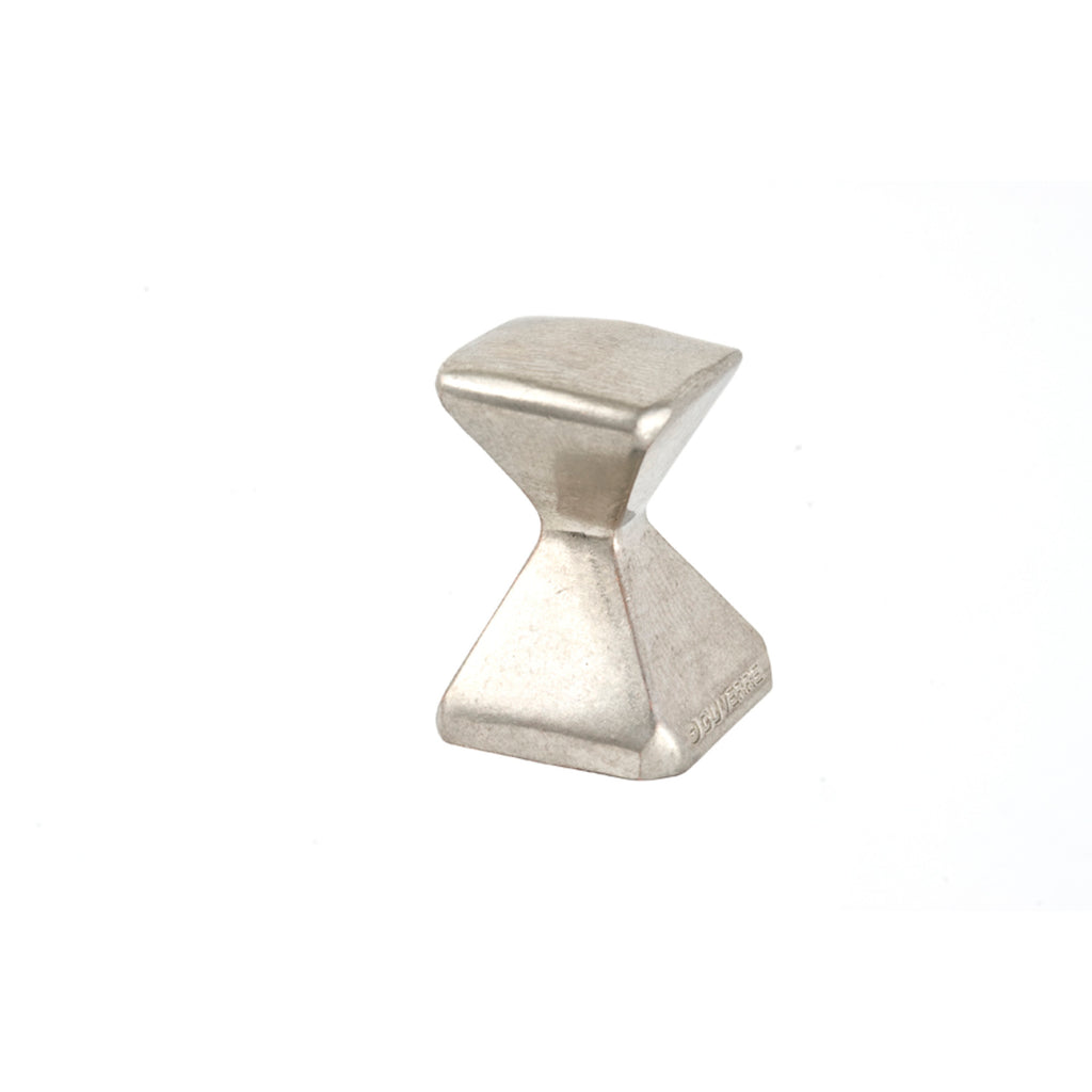 Forged 2 Square Knob By Du Verre - 5/8" - Satin Nickel - New York Hardware