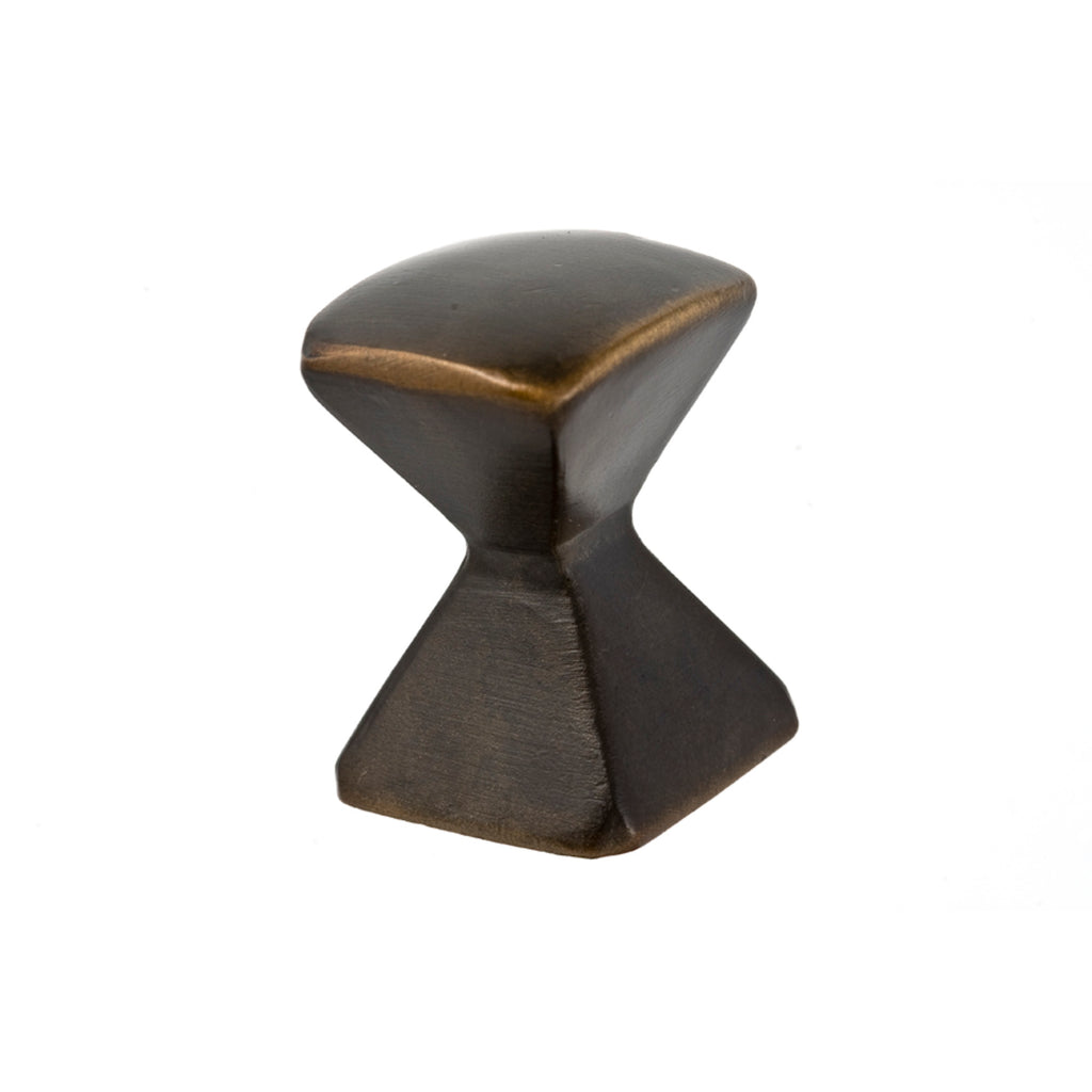 Forged 2 Square Knob By Du Verre - 7/8" - Oil Rubbed Bronze - New York Hardware
