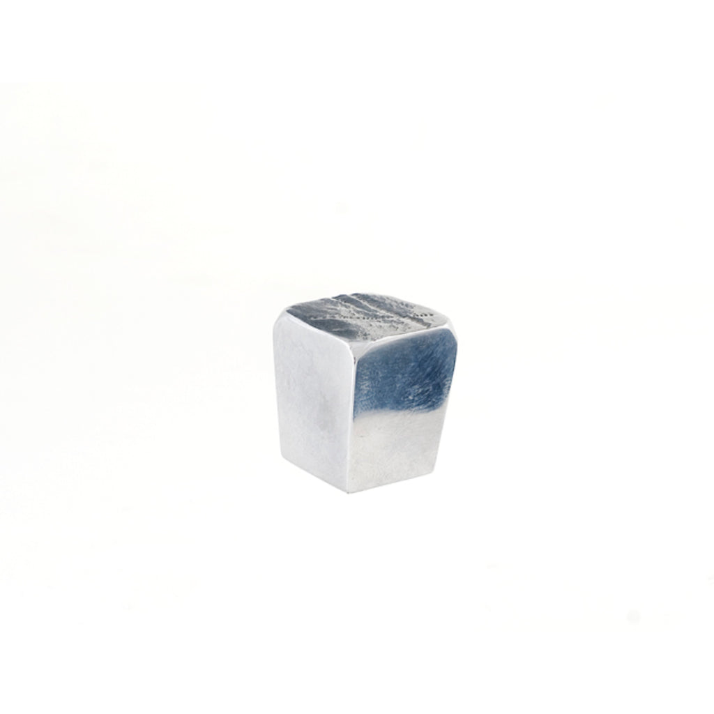 Jeff Goodman Cube Knob By Du Verre - 1" - Polished Aluminum - New York Hardware