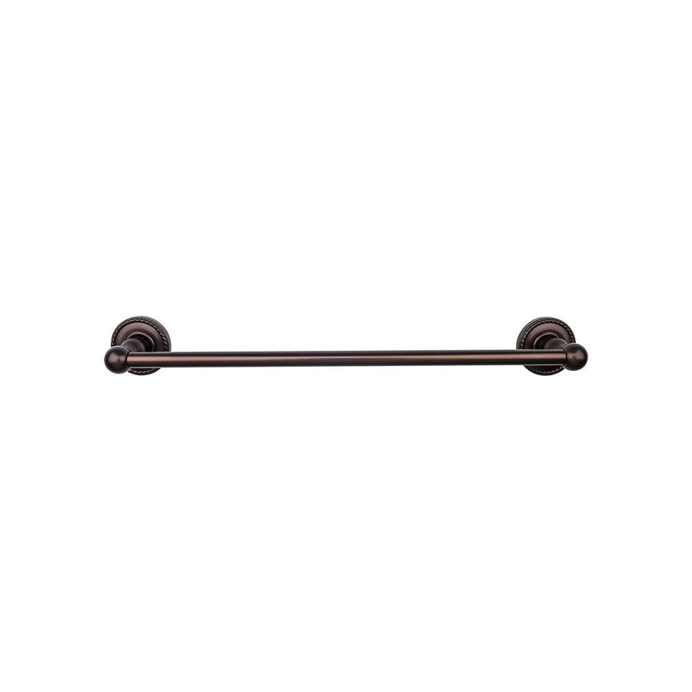Edwardian Bath 30" Single Towel Rod - Rope Backplate - Oil Rubbed Bronze - New York Hardware