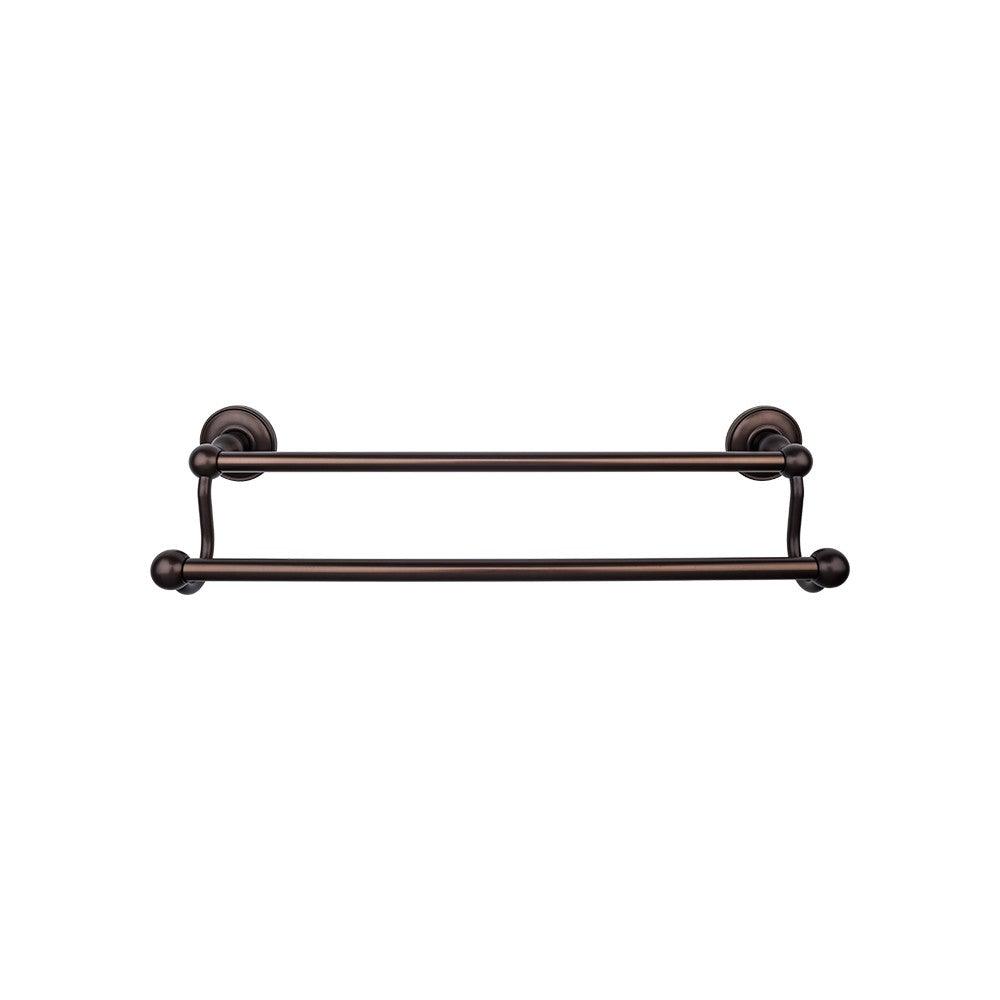 Edwardian Bath 30" Double Towel Rod - Smooth Backplate - Oil Rubbed Bronze - New York Hardware