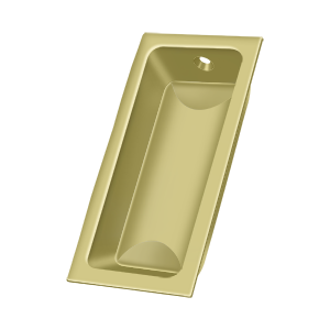 Large Rectangle Flush Pull by Deltana -  - Polished Brass - New York Hardware