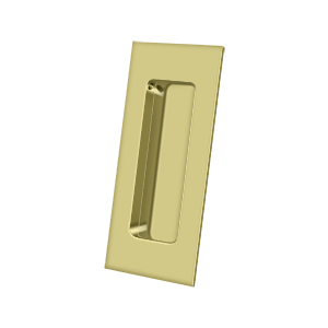 Rectangle HD Flush Pull by Deltana - 4" - Polished Brass - New York Hardware
