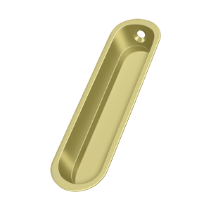 Oblong Flush Pull by Deltana -  - Polished Brass - New York Hardware