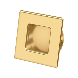 Square HD Flush Pull by Deltana -  - PVD Polished Brass - New York Hardware