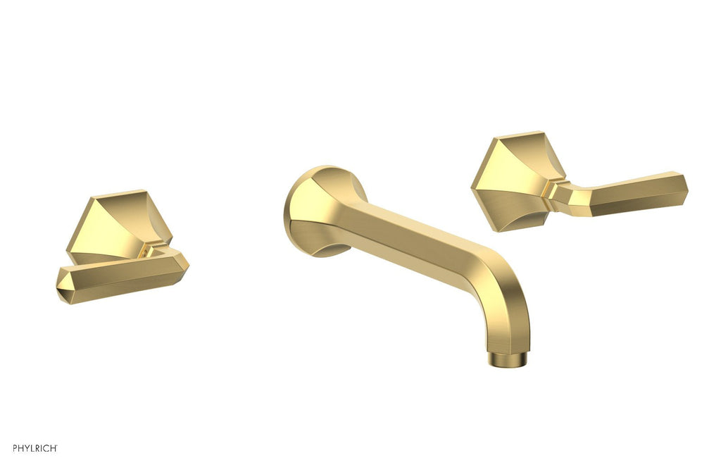 1-1/8" - Burnished Gold - LE VERRE & LA CROSSE Wall Tub Set - Lever Handles by Phylrich - New York Hardware