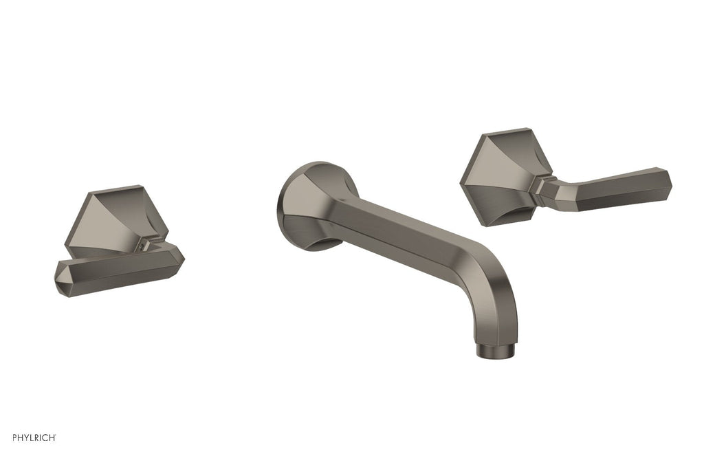 1-1/8" - Pewter - LE VERRE & LA CROSSE Wall Tub Set - Lever Handles by Phylrich - New York Hardware