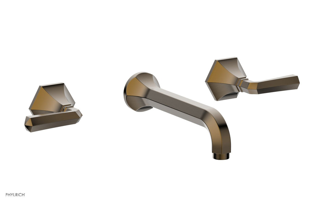 1-1/8" - Antique Brass - LE VERRE & LA CROSSE Wall Tub Set - Lever Handles by Phylrich - New York Hardware