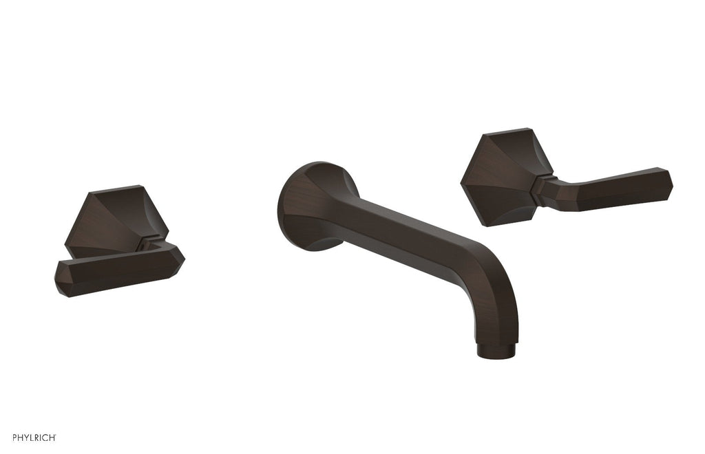 1-1/8" - Antique Bronze - LE VERRE & LA CROSSE Wall Tub Set - Lever Handles by Phylrich - New York Hardware