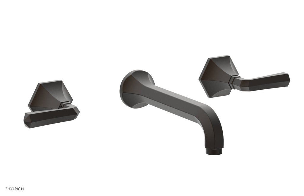 1-1/8" - Oil Rubbed Bronze - LE VERRE & LA CROSSE Wall Tub Set - Lever Handles by Phylrich - New York Hardware