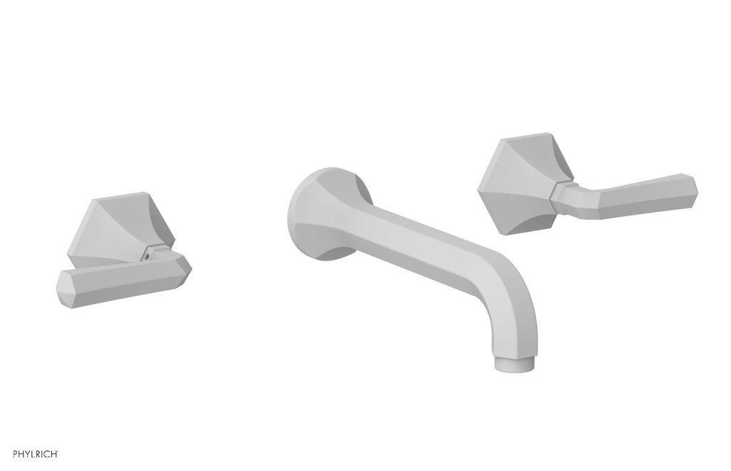 1-1/8" - Satin White - LE VERRE & LA CROSSE Wall Tub Set - Lever Handles by Phylrich - New York Hardware