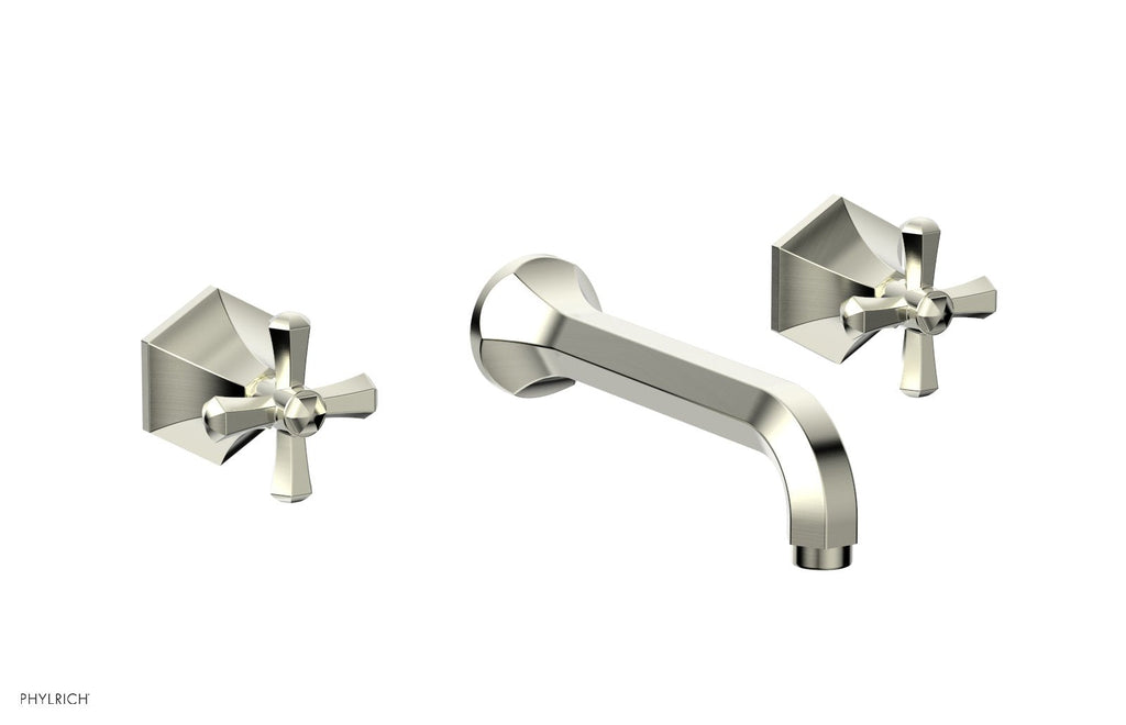 1-1/8" - Polished Chrome - LE VERRE & LA CROSSE Wall Tub Set - Cross Handles  by Phylrich - New York Hardware