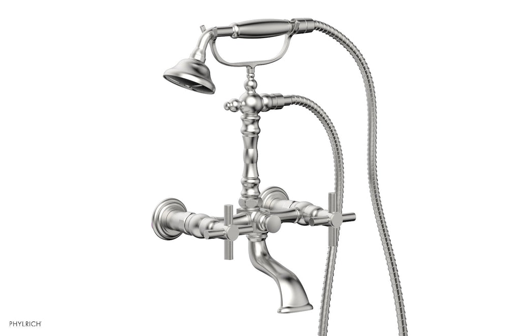 BASIC Exposed Tub & Hand Shower   Tubular Handle by Phylrich - Satin Chrome