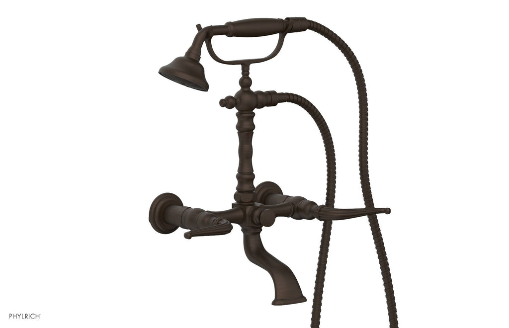 GEORGIAN & BARCELONA Exposed Tub & Hand Shower   Lever Handle by Phylrich - Antique Bronze