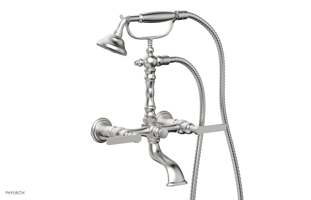 HEX MODERN Exposed Tub & Hand Shower   Lever Handle by Phylrich - Satin Chrome