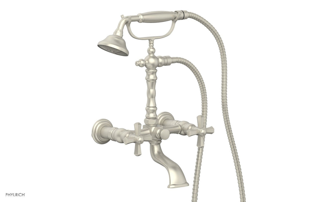 LE VERRE & LA CROSSE Exposed Tub & Hand Shower   Cross Handle by Phylrich - Burnished Nickel
