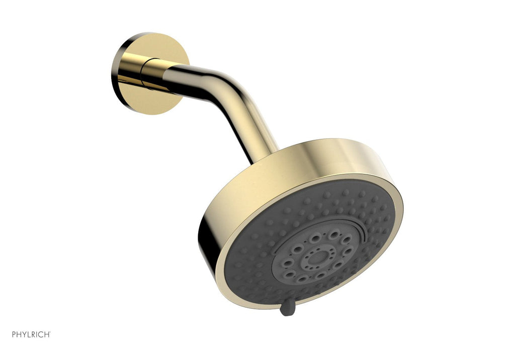 5" Contemporary Multifunction Shower Head by Phylrich - Polished Brass Uncoated