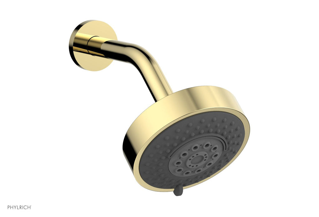 5" Contemporary Multifunction Shower Head by Phylrich - Polished Brass