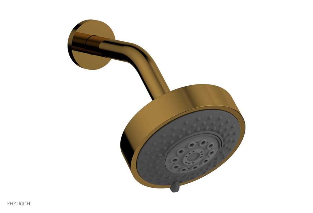 5" Contemporary Multifunction Shower Head by Phylrich - French Brass