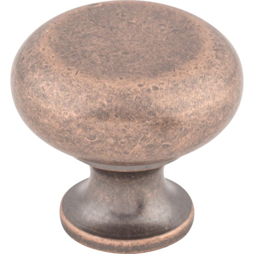 Flat Faced Knob by Top Knobs - Antique Copper - New York Hardware