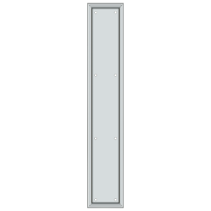 Brass Framed Push Plate HD by Deltana - 3-1/2" x 20" - Polished Chrome - New York Hardware