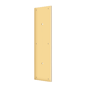 Brass Push Plate for 8" Pull by Deltana -  - PVD Polished Brass - New York Hardware