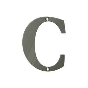 Residential Letter C by Deltana -  - Antique Nickel - New York Hardware