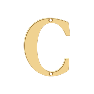 Residential Letter C by Deltana -  - PVD Polished Brass - New York Hardware
