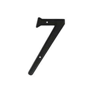Black Zinc Die-Cast Number 7 by Deltana - 4" - Black - New York Hardware