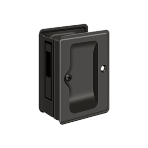 Heavy Duty Sliding Door Reciver Adjustable Pocket Lock by Deltana -  - Oil Rubbed Bronze - New York Hardware