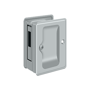 Heavy Duty Sliding Door Reciver Adjustable Pocket Lock by Deltana -  - Brushed Chrome - New York Hardware