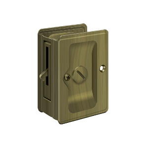 Heavy Duty Privacy Adjustable Pocket Lock by Deltana -  - Antique Brass - New York Hardware