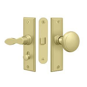 Square Mortise Storm Door Latch by Deltana -  - Polished Brass - New York Hardware