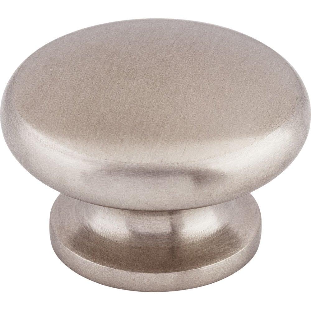 Flat Rail Round Knob by Top Knobs - Brushed Stainless Steel - New York Hardware
