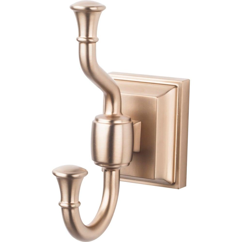 Stratton Bath Double Hook by Top Knobs - Brushed Bronze - New York Hardware