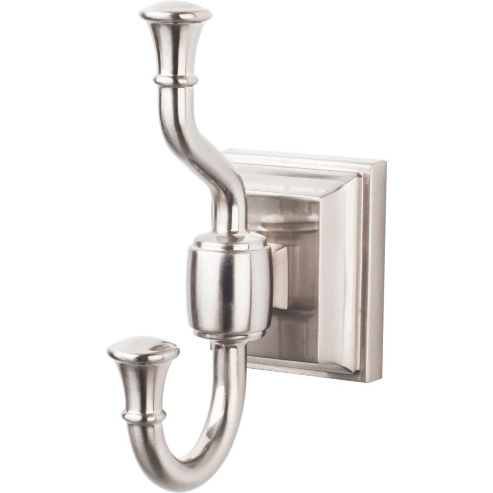 Stratton Bath Double Hook by Top Knobs - Brushed Satin Nickel - New York Hardware