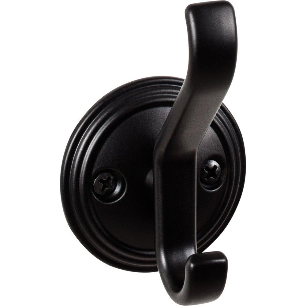 Reeded Hook by Top Knobs - Flat Black - New York Hardware