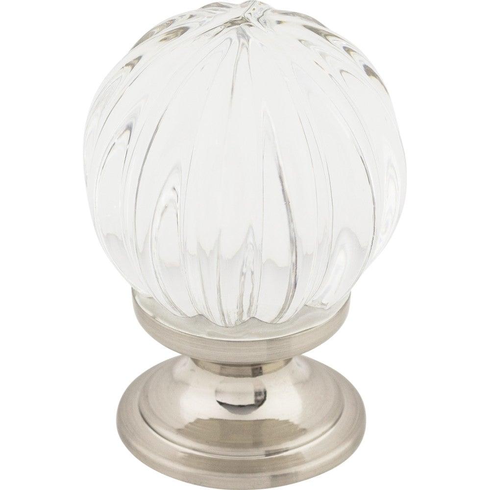 Clear Crystal Knob by Top Knobs - Brushed Satin Nickel - New York Hardware