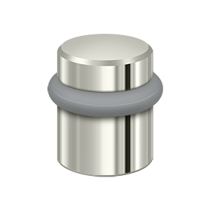 Round Smooth Cap Solid Brass Universal Floor Bumper by Deltana - 1-1/2" - Polished Nickel - New York Hardware