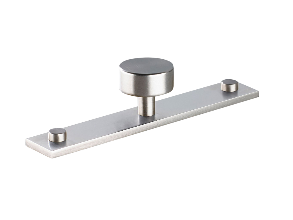 MIX Plain Cabinet Knob & Backplate by Armac Martin - 128mm - Satin Nickel Plate