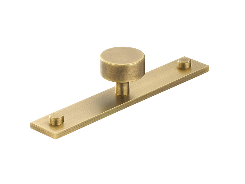 MIX Plain Cabinet Knob & Backplate by Armac Martin - 128mm - Satin Antique Satin Lacquered