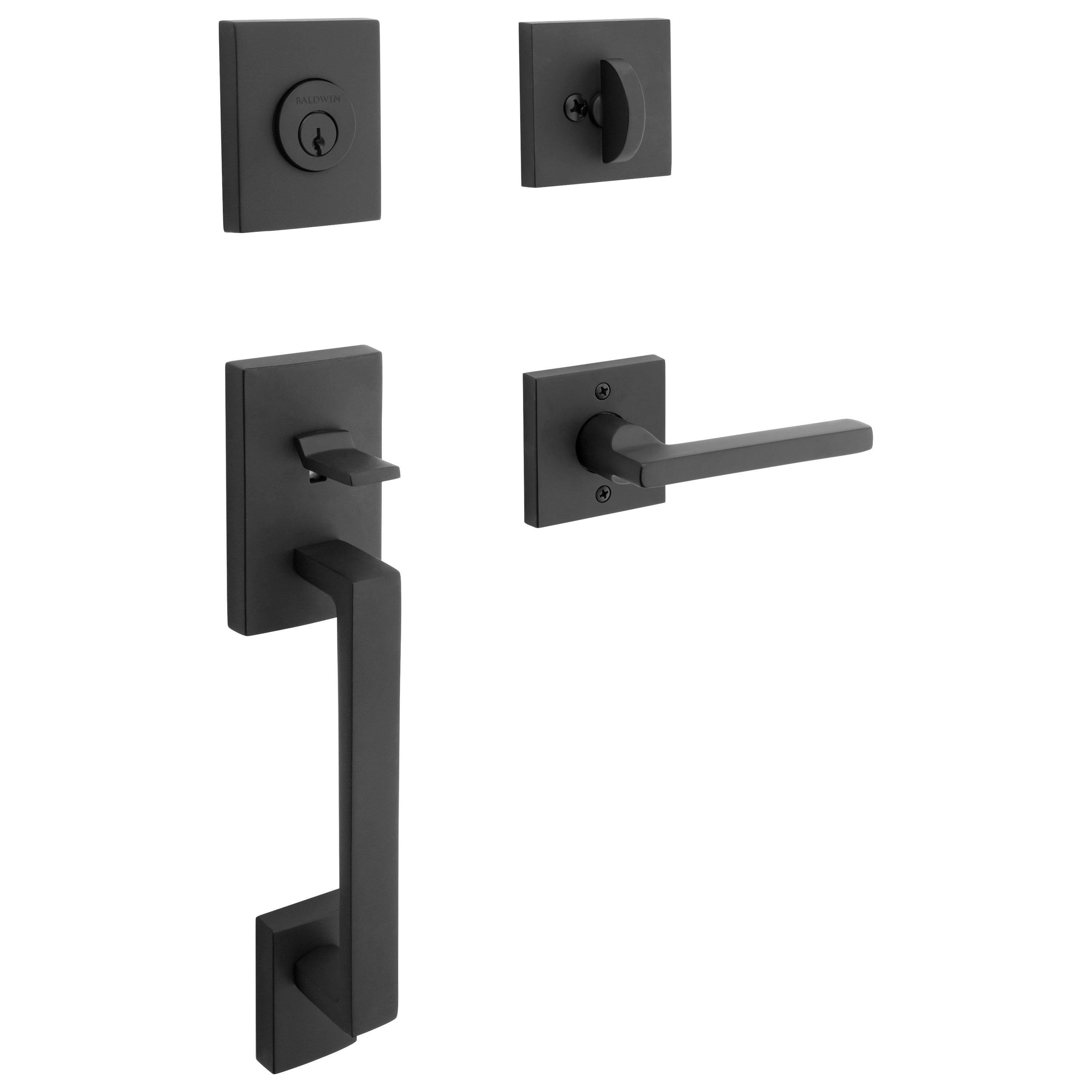 Baldwin Reserve La Jolla Single Cylinder Handleset With Square Lever
