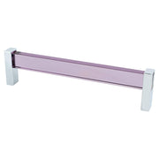 Berenson Prism Purple Acrylic and Polished Chrome Pull 160mm Center to Center