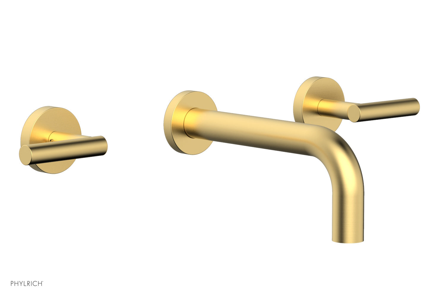 Phylrich TRANSITION Wall Lavatory Set 7 1/2" Spout Lever Handles