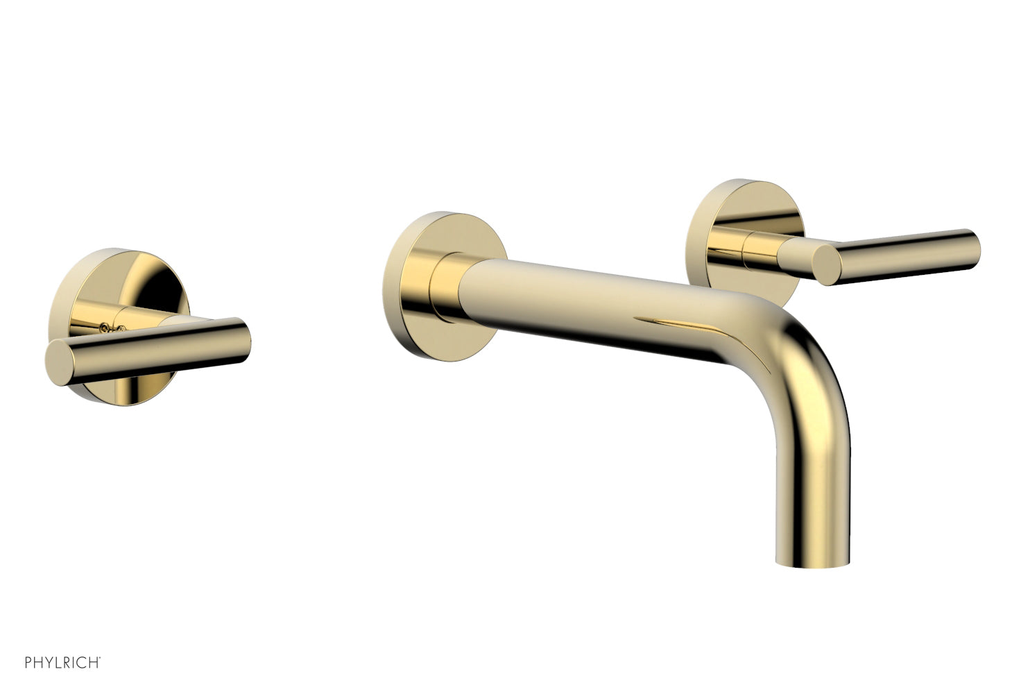 Phylrich TRANSITION Wall Lavatory Set 7 1/2" Spout Lever Handles