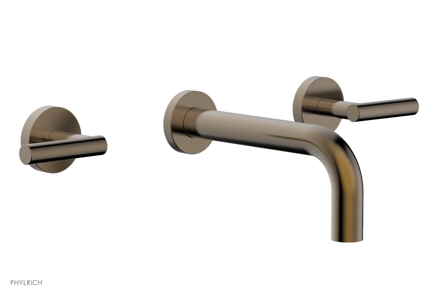 Phylrich TRANSITION Wall Lavatory Set 7 1/2" Spout Lever Handles