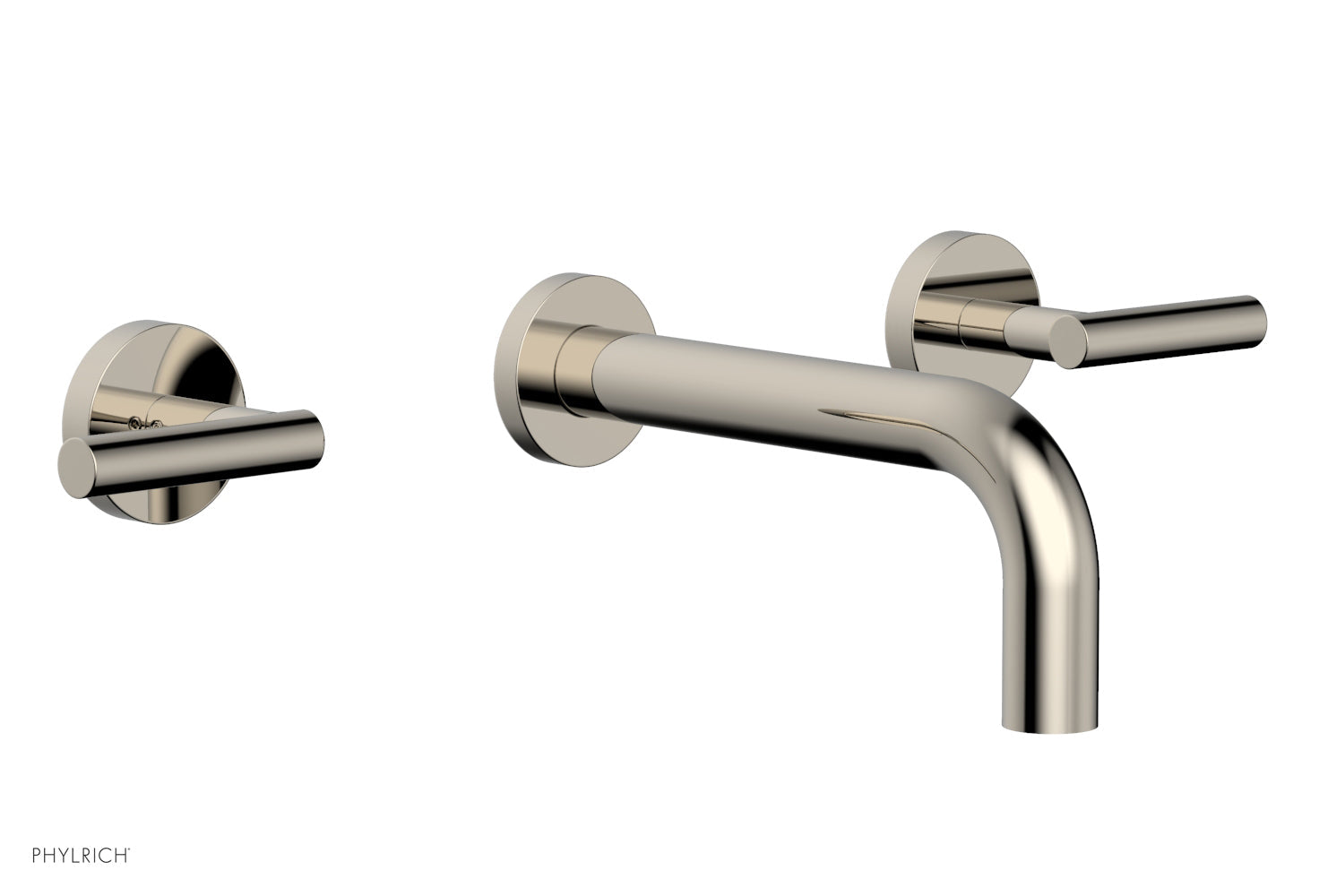 Phylrich TRANSITION Wall Lavatory Set 7 1/2" Spout Lever Handles