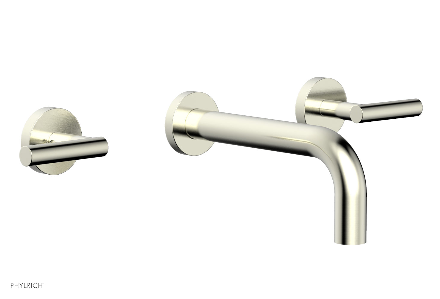 Phylrich TRANSITION Wall Lavatory Set 7 1/2" Spout Lever Handles